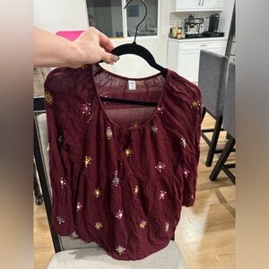 Aztec print long sleeve